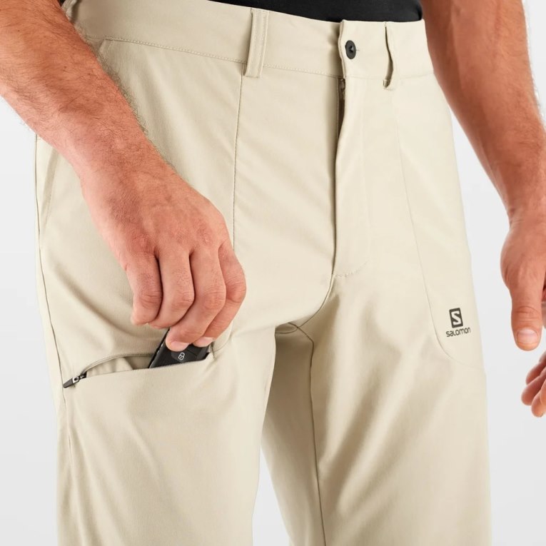 Beige Salomon Wayfarer City Men's Sport Pants | IE WM1495